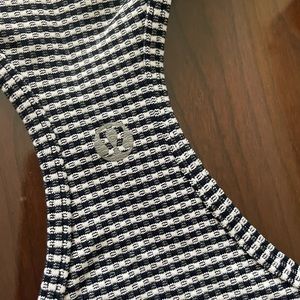 Lululemon black / white check tank worm once Size Small
